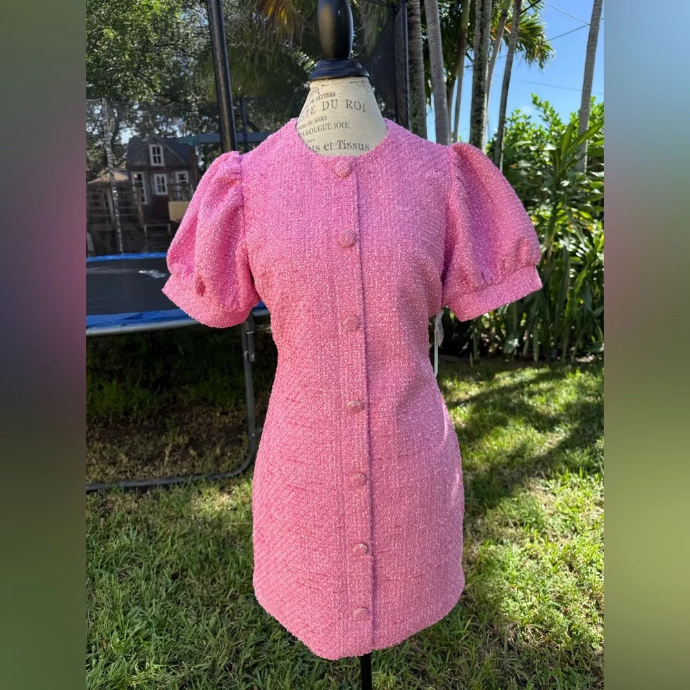 Tuckernuck HYACINTH HOUSE
Pink Tweed Kit Mini Dress size M NWT - Picture 7 of 11